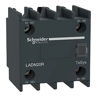 Schneider Electric LADN20R Yardımcı Kontak Bloğu, Tesys Deca, 2Na, Vida Kelepçe Terminalleri