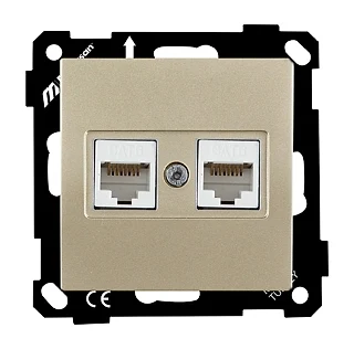 Mutlusan 2270 141 0190 EP Data Prizi 2*RJ45 CAT6E Saten