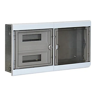 ÇETİNKAYA ÇP 8520 S.A. Yatay, Plastik Ön Çerçeveli, Şeffaf Kapılı Daire Panosu 63×34×10cm 24M (2×12 Sig. Çıkışlı)