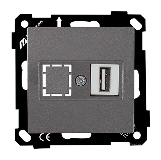 Mutlusan 2270 455 0195 Elitra Data Prizi 1*USB Vidalı Füme