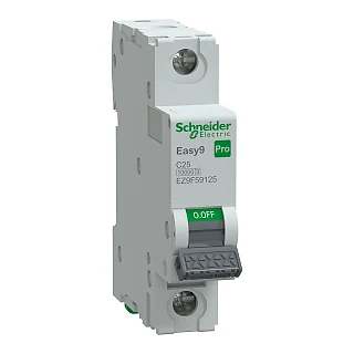 Schneider Electric EZ9F59125 Otomatik Sigorta, Easy9 Pro, 10kA, C-Eğrisi, 1-Kutup, 25A