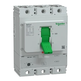 Schneider Electric G80N3TM500 Devre kesici, GoPact MCCB 800, 3 kutuplu, 50kA, 415VAC'de, 500A sınıfı, TMD açtırma ünitesi, Ayar