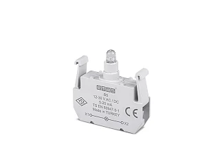 EMAS B5 Yedek LED'li 12-30V AC/DC Beyaz Sinyal Blok