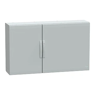 Schneider Electric NSYPLA7123G Yer standı polyester kutu, Thalassa PLA, düz kapı, tamamen mühürlü, 750x1250x320mm, IP65, IK10