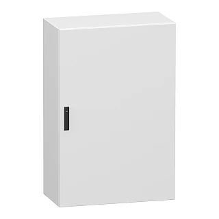 Schneider Electric NSYCRN128400 Düz çelik kapı, PanelSeT CRN, montaj plakası olmadan, 1200x800x400 mm, IP66, IK10, RAL7035