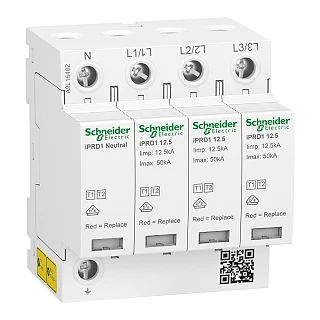 Schneider Electric A9L16482 Modüler Parafudr, Acti9 iPRD1 12.5, 3 P + N, 350 V, Uzaktan Transferli