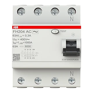 ABB 2CSF204003R3630 FH204 AC-63/0.3 Kaçak Akım Koruma Rölesi