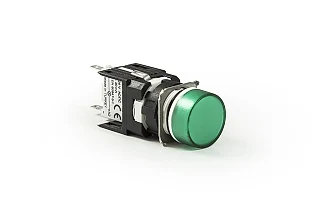EMAS D090YXY D Serisi Plastik LED'li 12-30V AC/DC Yuvarlak Yeşil 16 mm Sinyal