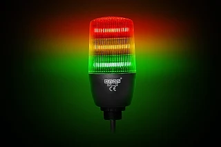 EMAS IF5T024ZM05 IF Serisi Üç Katlı 24V DC Buzzerlı Sabit Anahtar Kontrollü M22 Vidalı LED İkaz 55mm