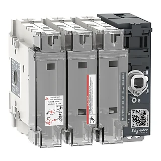 Schneider Electric LV481403 Anahtar bağlantı kesici sigorta, FuPacT GSD63, 63 A, 3 kutuplu, sigorta tipi DIN NH000, ön ve sağ taraf kontrolü