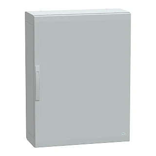 Schneider Electric NSYPLA1073G Yer standı polyester kutu, Thalassa PLA, düz kapı, tamamen mühürlü, 1000x750x320mm, IP65, IK10
