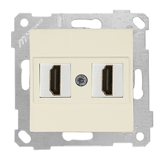 Mutlusan 2200 458 0102 Rita Mek+Tuş Data Prizi 2*HDMI Krem
