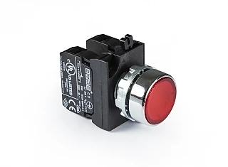 EMAS CM202DK CM Serisi Metal 2NC Yaylı Düz Kırmızı 22 mm Buton