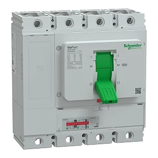 Schneider Electric G80H4E800 Kompakt şalter, GoPact MCCB 800, 4 kutuplu, 70 kA (415 V AC), 800 A, ETU koruma ünitesi, ayarlı