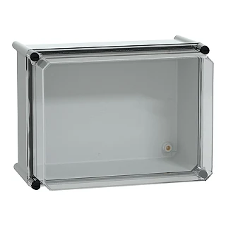 Schneider Electric NSYPLS2736AG PLS kutu, polyester arka, şeffaf PC kapak IP66 27x36x23cm