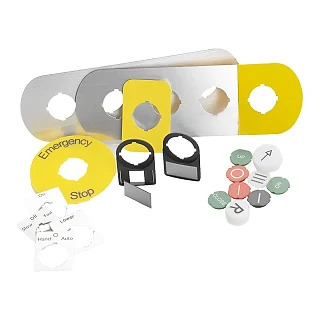 ABB SK615562-87 Legend plate for potentiometer, 29,6x44,5mm, scale Etiket Plakası (temsili görsel)