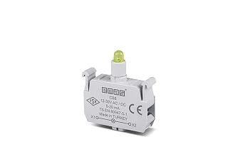 EMAS CB8 Yedek LED'li 12-30V AC/DC Sarı Sinyal Blok