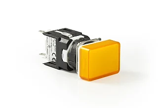 EMAS D080DXS D Serisi Plastik LED'li 12-30V AC/DC Dikdörtgen Sarı 16 mm Sinyal