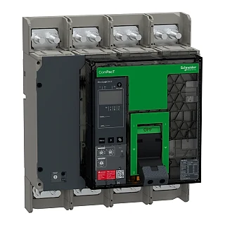 Schneider Electric C125H42EFM Devre Kesici, ComPacT NS1250H, 70kA 415VAC'de, 4P, Sabit, Manuel, MicroLogic 2.0E Kontrol Ünitesi, 1250A