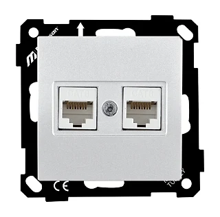 Mutlusan 2270 141 0101 EP Data Prizi 2*RJ45 CAT6E Beyaz