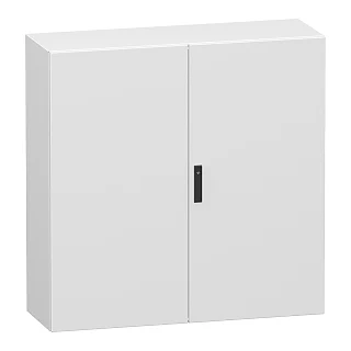 Schneider Electric NSYCRN1212400D Çift düz çelik kapı, PanelSeT CRN, montaj plakası olmadan, 1200x1200x400 mm, IP55, IK10, RAL7035