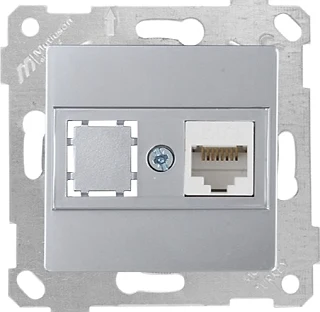 Mutlusan 2200 140 0182 Rita Mek+Tuş Data Prizi 1*RJ45 CAT6 İnox