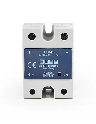 EMAS SSRP1DB012 SSR Serisi Klemensli 50-480V 12A Solid State Röle