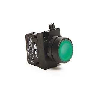 EMAS CP200DY CP Serisi Plastik 1NC Yaylı Düz Yeşil 22 mm Buton