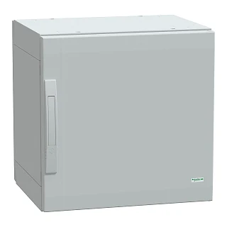 Schneider Electric NSYPLA554G Yer standı polyester kutu, Thalassa PLA, düz kapı, tamamen mühürlü, 500x500x420mm, IP65, IK10