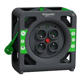 Schneider Electric IMT33139 Thorsman, Kompakt Kablo Makarası 15m IP20 HO5 3G1.5 Kablo Topraksız
