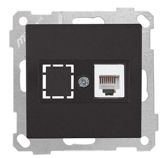 Mutlusan 2100 125 0184 Mek+Tuş Telefon Prizi 1*RJ11 CAT3 Siyah