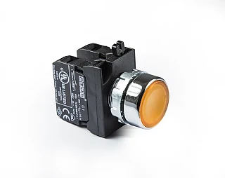 EMAS CM102DS CM Serisi Metal 1NO+1NC Yaylı Düz Sarı 22 mm Buton