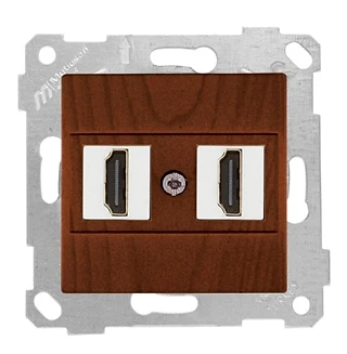 Mutlusan 2200 458 0157 Rita Mek+Tuş Data Prizi 2*HDMI Ceviz