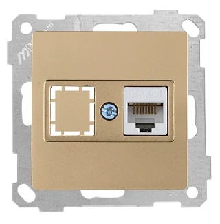 Mutlusan 2100 136 0180 Data Prizi 1*RJ45 CAT5E Antik Altın