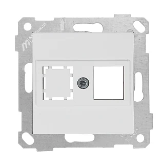 Mutlusan 2200 135 0101 Rita Mek+Tuş Data Prizi 1*RJ45 Konnektörsüz Beyaz