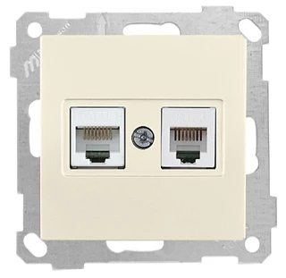 Mutlusan 2100 139 0102 Telefon Data Prizi RJ11 CAT5E Krem