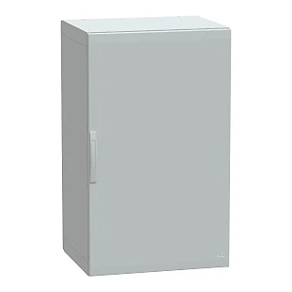 Schneider Electric NSYPLA1276G Ayaklı polyester muhafaza, Thalassa PLA, düz kapı, tamamen kapalı, 1250x750x620mm, IP65, IK10