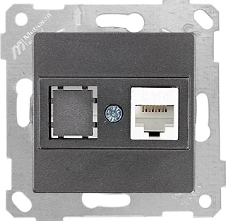 Mutlusan 2200 140 0195 Rita Mek+Tuş Data Prizi 1*RJ45 CAT6 Füme