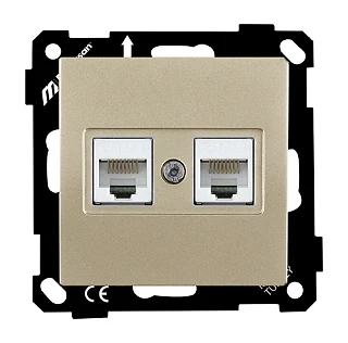 Mutlusan 2270 138 0190 EP-Data Prizi 2*RJ45 CAT5E Saten