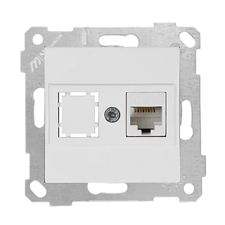Mutlusan 2200 141 0101 Rita Mek+Tuş Data Prizi 2*RJ45 CAT6 Beyaz