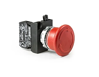 EMAS CM200E CM Serisi Metal 1NC Acil Stop 40 mm Çevirmeli Kırmızı 22 mm Buton