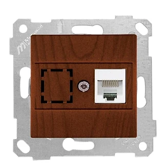 Mutlusan 2200 136 0157 Rita Mek+Tuş Data Prizi 1*RJ45 CAT5E Ceviz