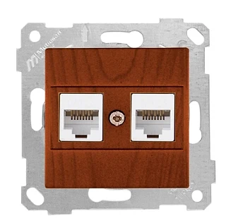 Mutlusan 2200 141 0156 Rita Mek+Tuş Data Prizi 2*RJ45 CAT6 Kiraz