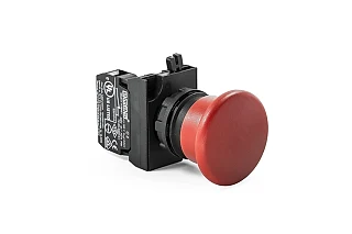 EMAS CP200MK CP Serisi Plastik 1NC Yaylı 40 mm Mantar Kırmızı 22 mm Buton