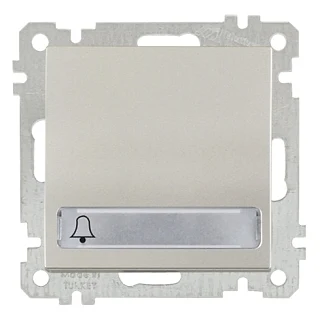 Mutlusan 2100 422 0283 Mek+Tuş Işıklı Zil Etiketli Çağırma 12V Titanyum