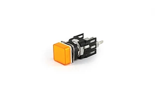 EMAS D080KXS D Serisi Plastik LED'li 12-30V AC/DC Kare Sarı 16 mm Sinyal