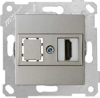 Mutlusan 2200 457 0183 Rita Mek+Tuş Data Prizi 1*HDMI Titanyum