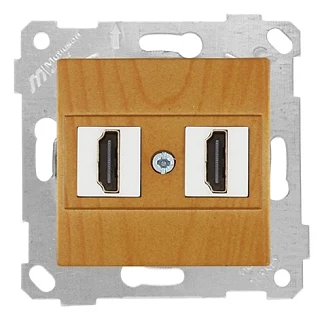 Mutlusan 2200 458 0158 Rita Mek+Tuş Data Prizi 2*HDMI Meşe