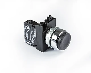 EMAS CM100HH CM Serisi Metal 1NO Yaylı Çıkık Siyah 22 mm Buton