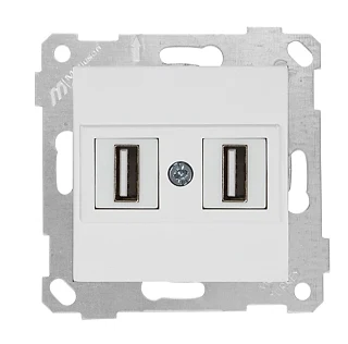 Mutlusan 2200 456 0101 Rita Mek+Tuş Data Prizi 2*USB Beyaz